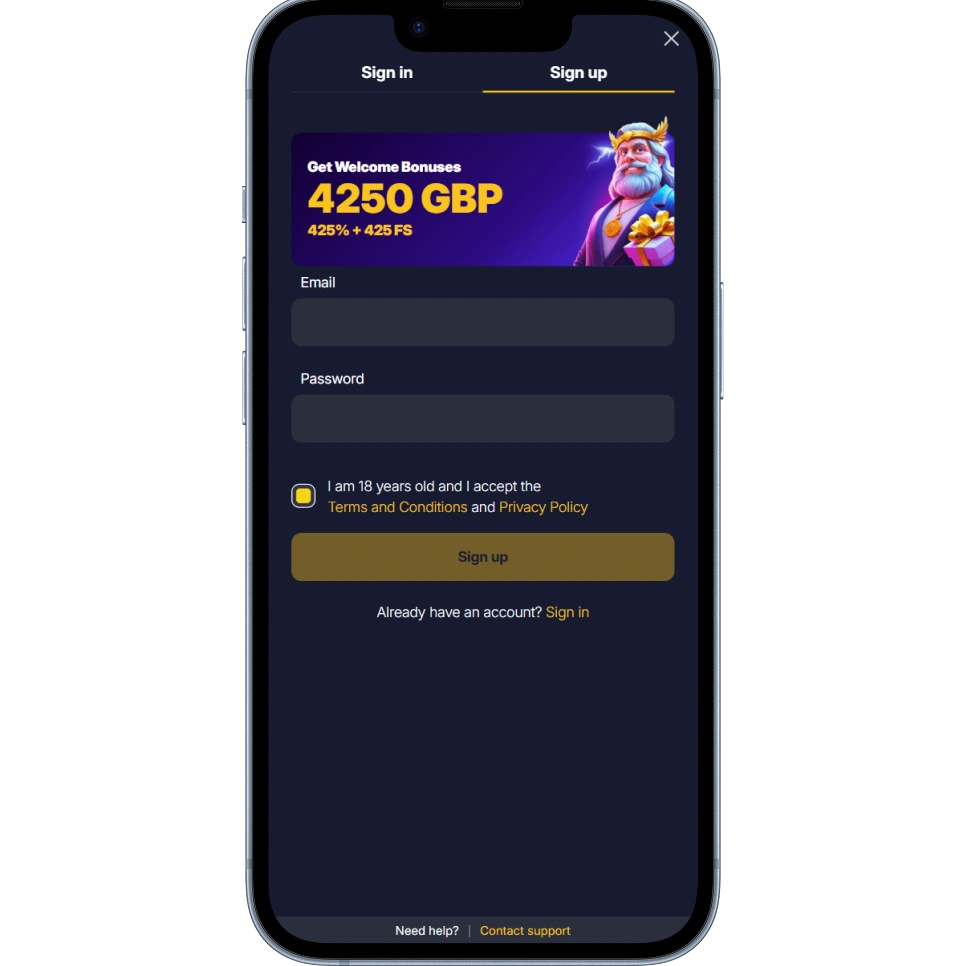 WinOlympia Casino Registration and Login